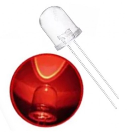 Led 10mm Redondo Vermelho